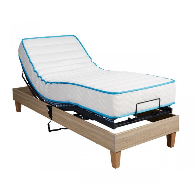 Matelas relaxation latex 5 zones, sommier, pieds tpr50 ...