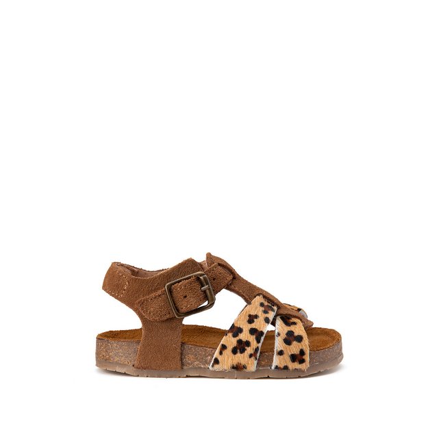 kids leopard print sandals