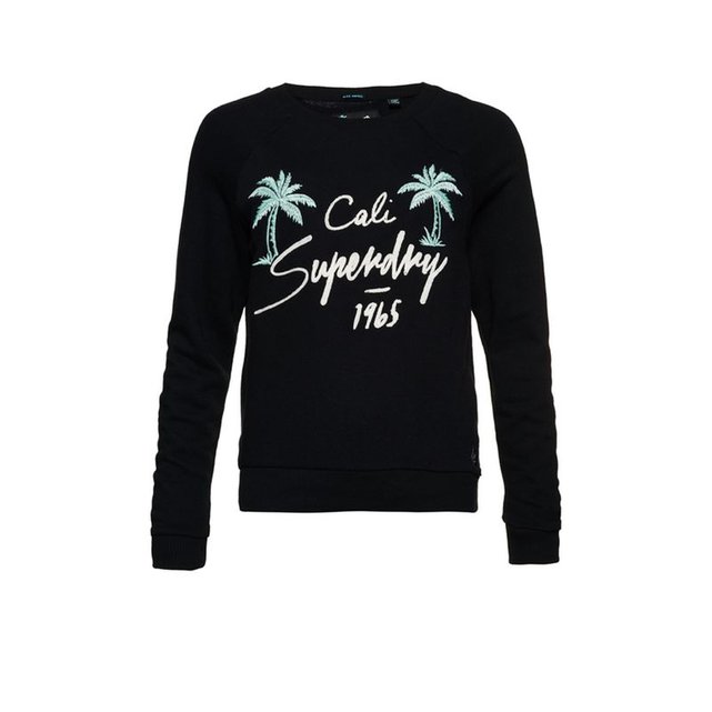 Sweat à col rond manches raglan et logo appliqué Superdry Sweat à col rond manches raglan et logo appliqué Superdry