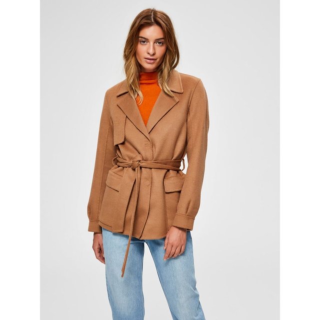 veste courte laine femme