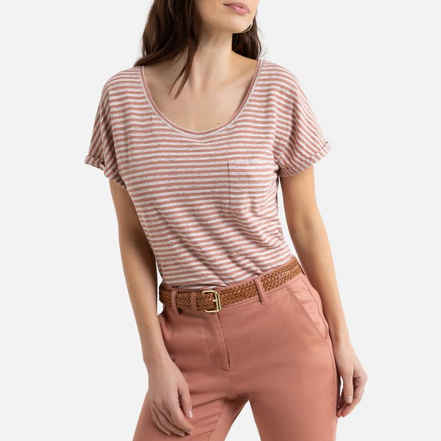 T shirt de linho clearance