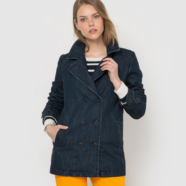Caban en jean bleu jean La Redoute Collections | La Redoute