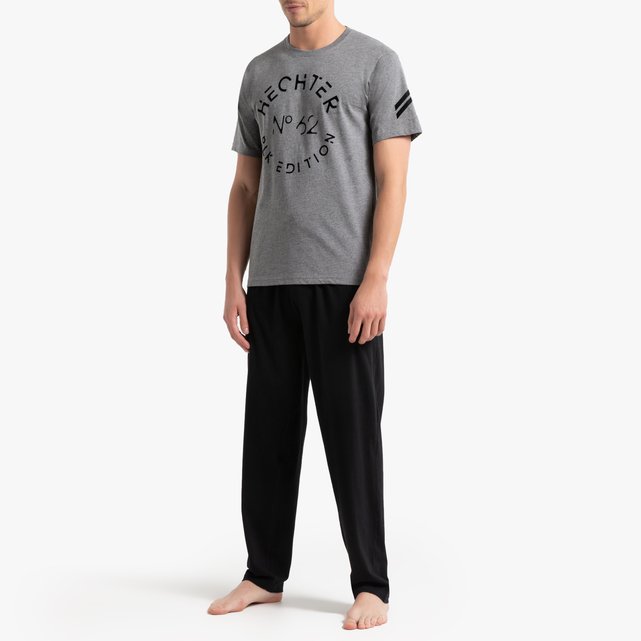 Long Pyjamas With Short Sleeved T Shirt