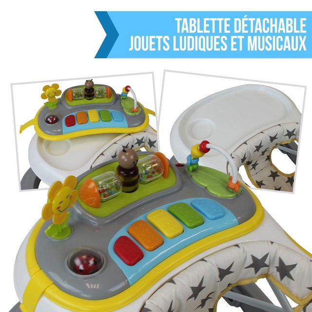 Avis Trotteur Bebe Evolutif Musical Pliable Reglable En Hauteur Monsieur Bebe La Redoute