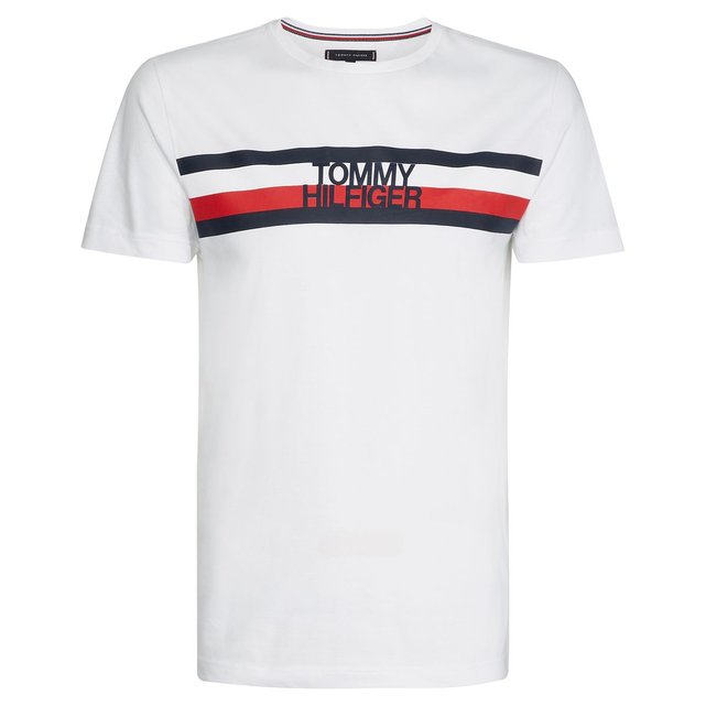 t-shirt, col rond manches courtes, imprimé devant tommy hilfiger