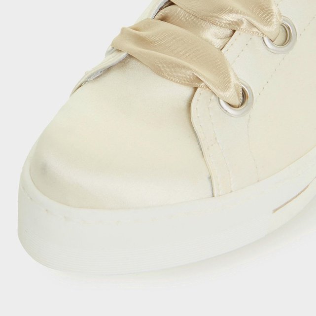 À Baskets En Satin Black Lacets Evalina Dune Plateformes AwwrqHxd