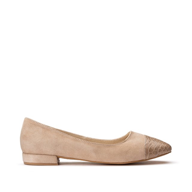 tan suede ballet flats