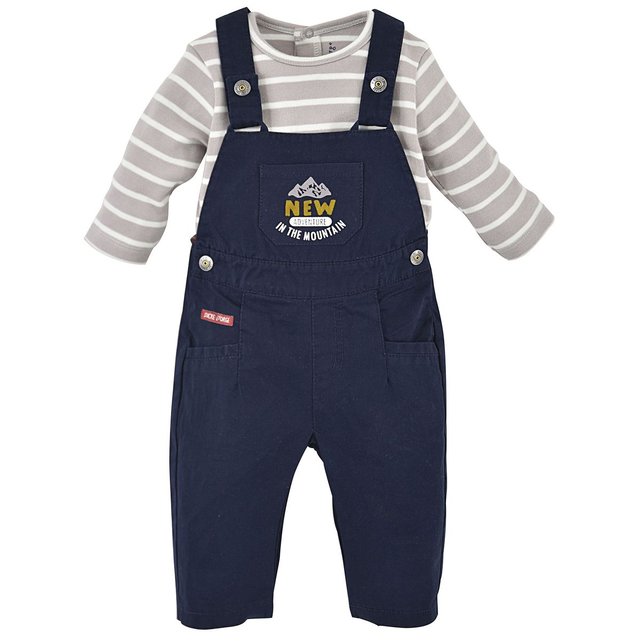 Sucre DOrge T-Shirt Salopette Bebe Raye//Bleu