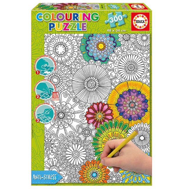 Puzzle 300 Pièces à Colorier Très Jolies Fleurs