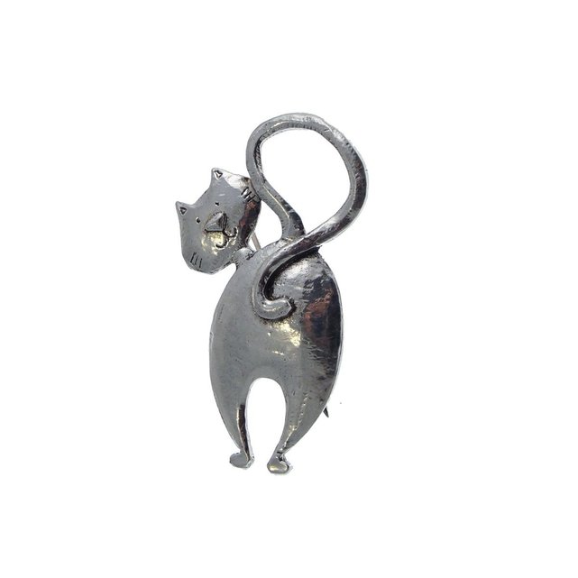 Broche Chat Argent Lili La Pie La Redoute