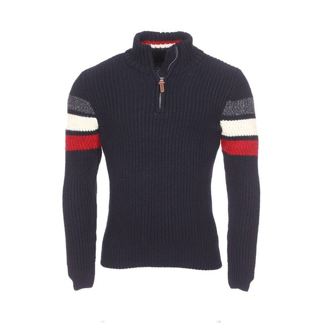 Laine Et Zippé En Superdry Rayures Mélangée Redoute Ski La Bleu À Dog Pull Henley S Col nYwPqqAp