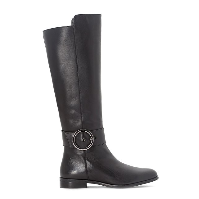 Leather Boots with Buckle