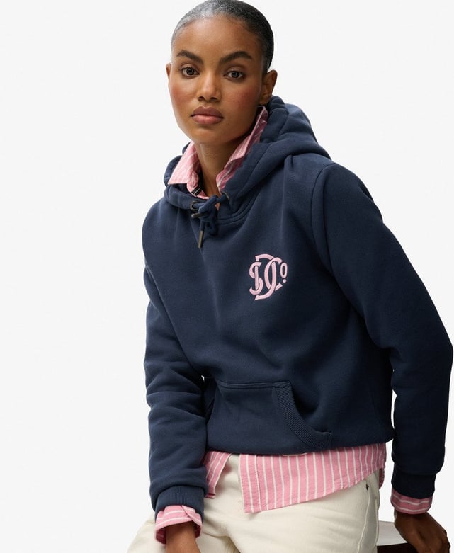 Pull à Capuche Superdry Femme Bleu - Taille 8 - Occasion Très Bon état (coton/polyester)