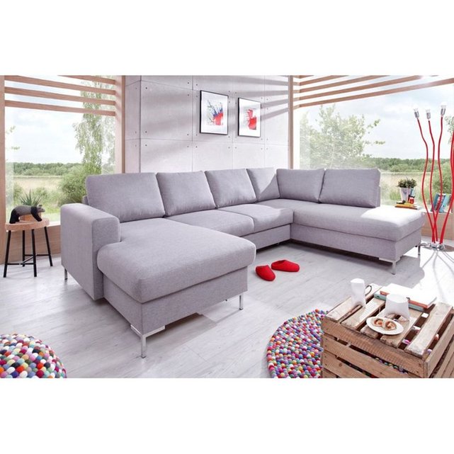 canap panoramique convertible avec coffre gris clair angle droit bobochic - Canape Panoramique Convertible canap panoramique convertible avec coffre gris clair angle droit bobochic - Canape Panoramique Convertible