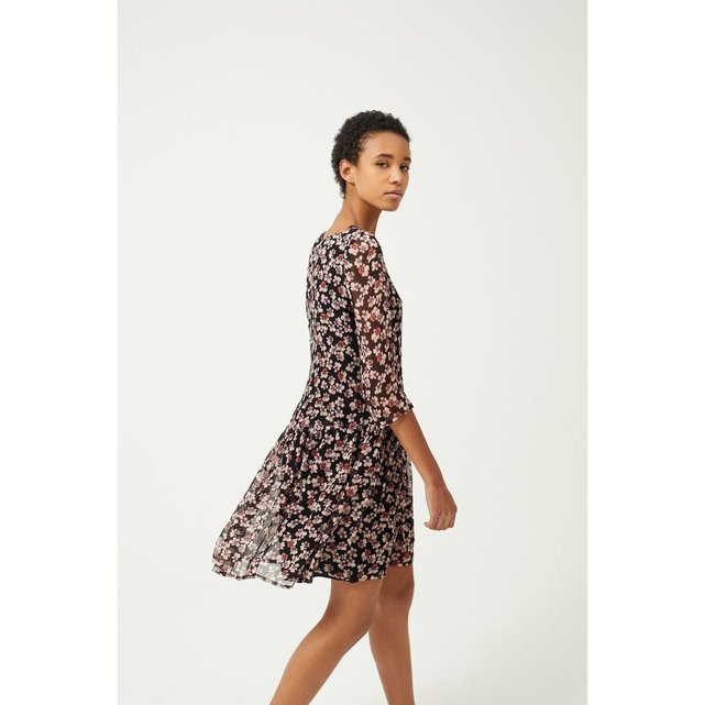 robe droite courte fleurie