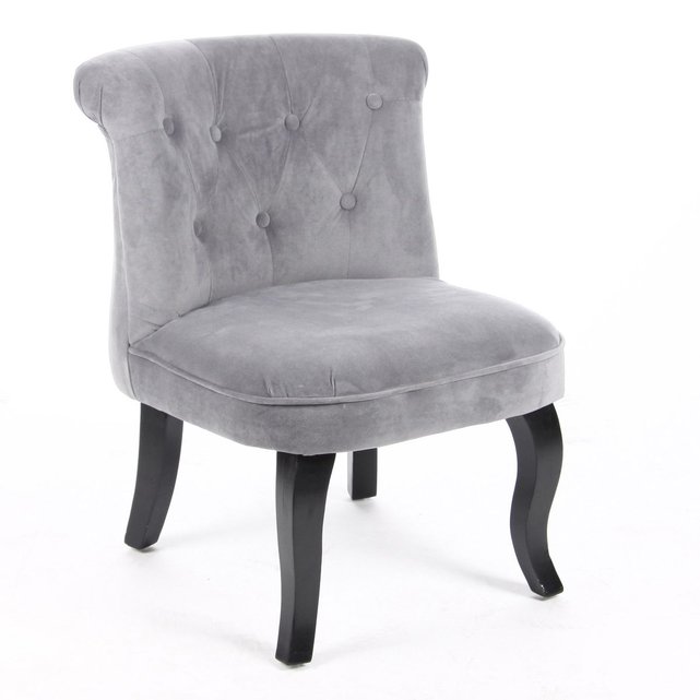 Attractive La Redoute Fauteuil Crapaud #1: ATMOSPHERA - Fauteuil Crapaud Calixte - H. 63 Cm - Velour - Gris | La Attractive La Redoute Fauteuil Crapaud #1: ATMOSPHERA - Fauteuil Crapaud Calixte - H. 63 Cm - Velour - Gris | La