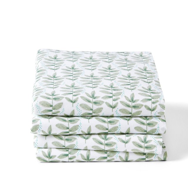 Lot De 4 Serviettes De Table Evergreen Imprime Vert Fond Blanc La Redoute Interieurs La Redoute