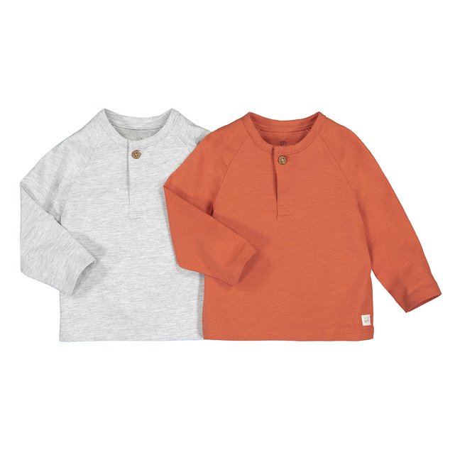 2er-Pack Langarmshirts, 1 Monat - 4 Jahre  LA REDOUTE COLLECTIONS image 0