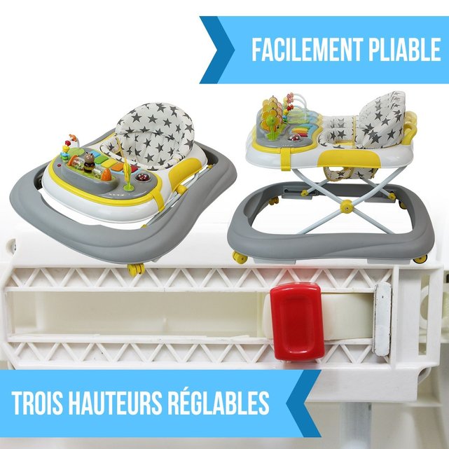 Avis Trotteur Bebe Evolutif Musical Pliable Reglable En Hauteur Monsieur Bebe La Redoute