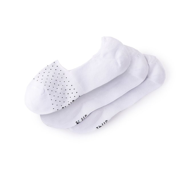 Pack of 3 pairs of invisible socks in cotton mix La Redoute