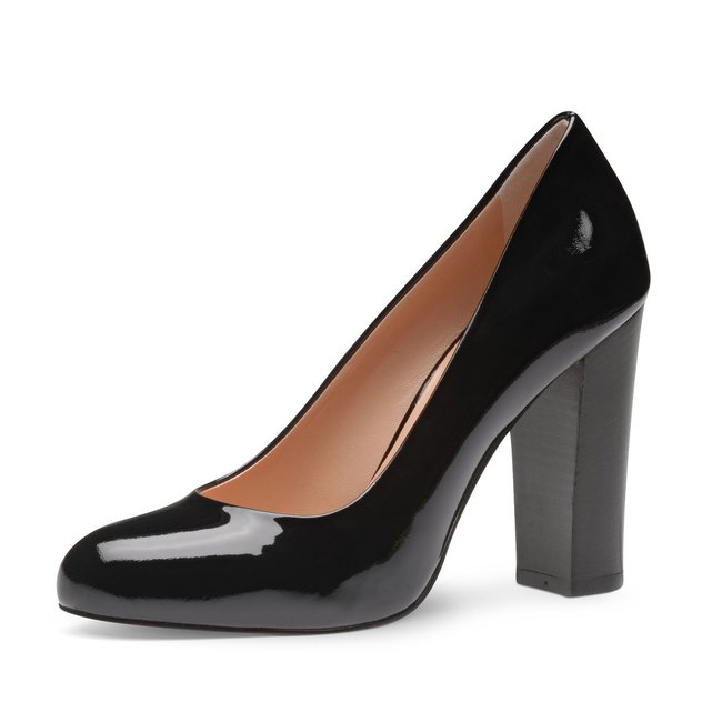 Escarpins bout rond talon bloc cristina noir Evita | La Redoute