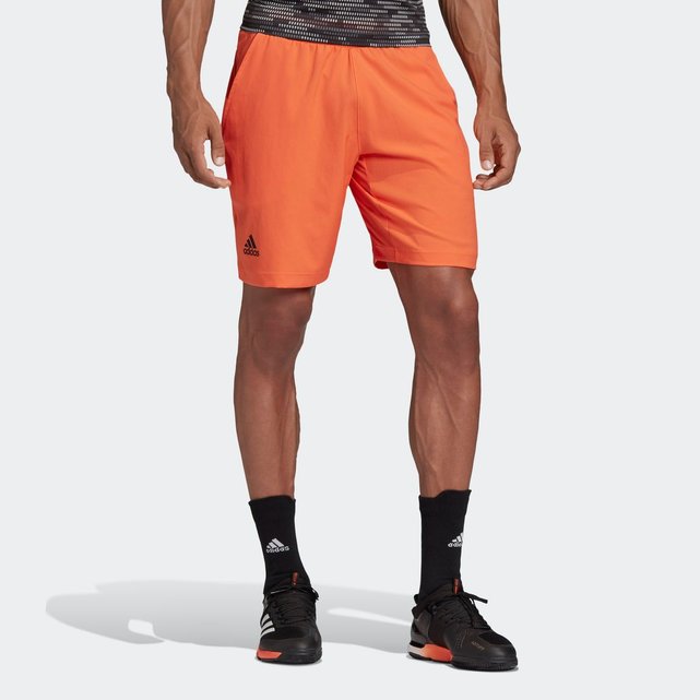 orange adidas shorts