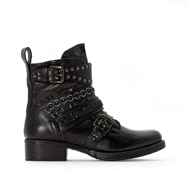 Boots cuir à boucles norton noir Mjus | La Redoute