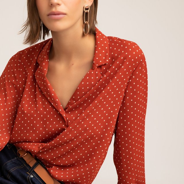 Camisa estampada às bolas  LA REDOUTE COLLECTIONS image 0