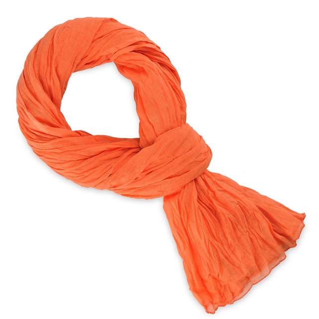 Chèche coton mandarine uni orange Allee Du Foulard | La ...