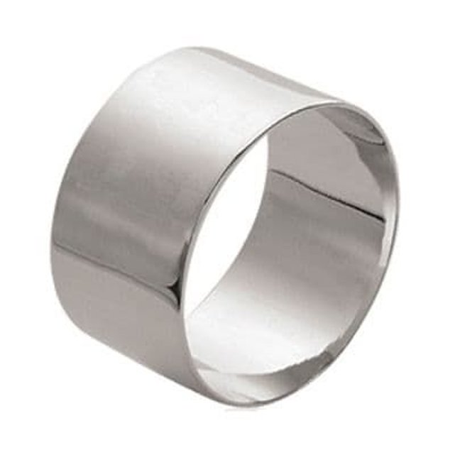 Bague femme anneau tube large 8 mm argent 925 couleur ...