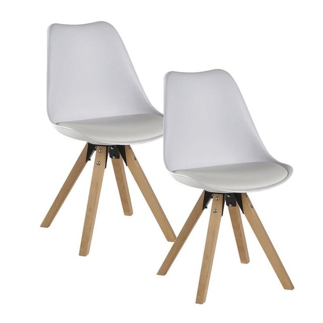 lot de 2 chaises esprit scandinave tony blanc blanc pier import la redoute - Lot 6 Chaises Scandinaves2126 lot de 2 chaises esprit scandinave tony blanc blanc pier import la redoute - Lot 6 Chaises Scandinaves2126