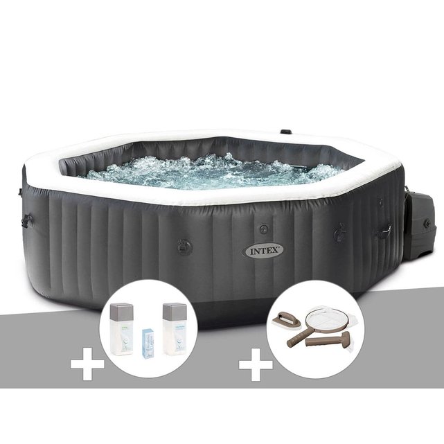 spa gonflable purespa carbone octogonal bulles et jets 4 spa gonflable purespa carbone octogonal bulles et jets 4