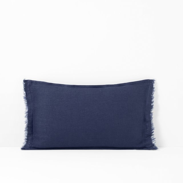 Capa de almofada, em linho lavado, LINANGE  LA REDOUTE INTERIEURS image 0