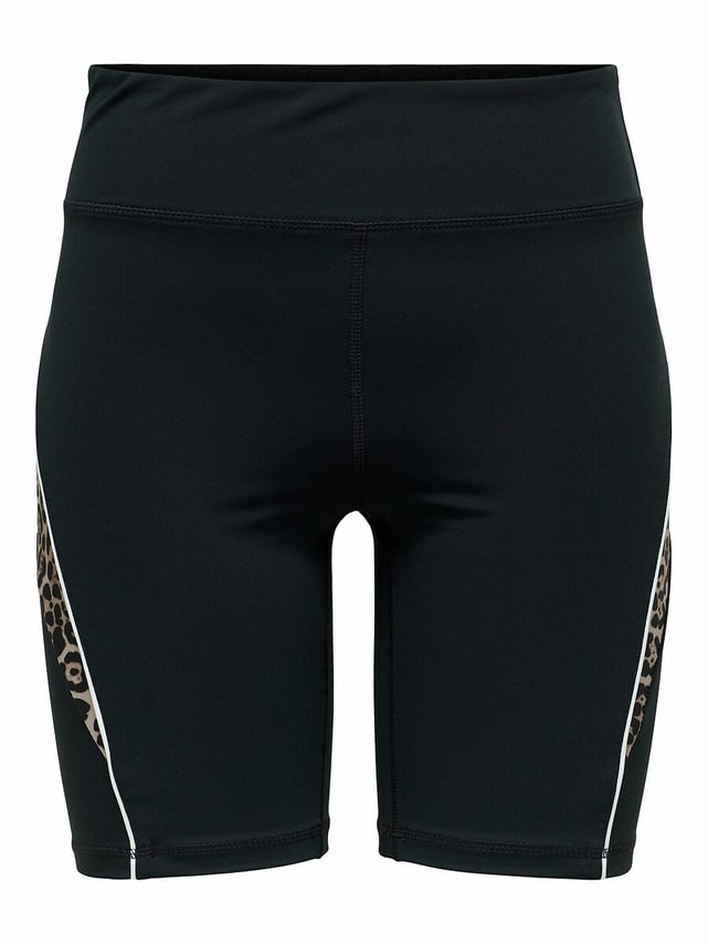 AMIIYOYO Short De Cyclisme Femme Taille Haute Avec Poches - Legging Court Opaque Extensible Léopard 36/42, Idéal Yoga Fitness Gym Été