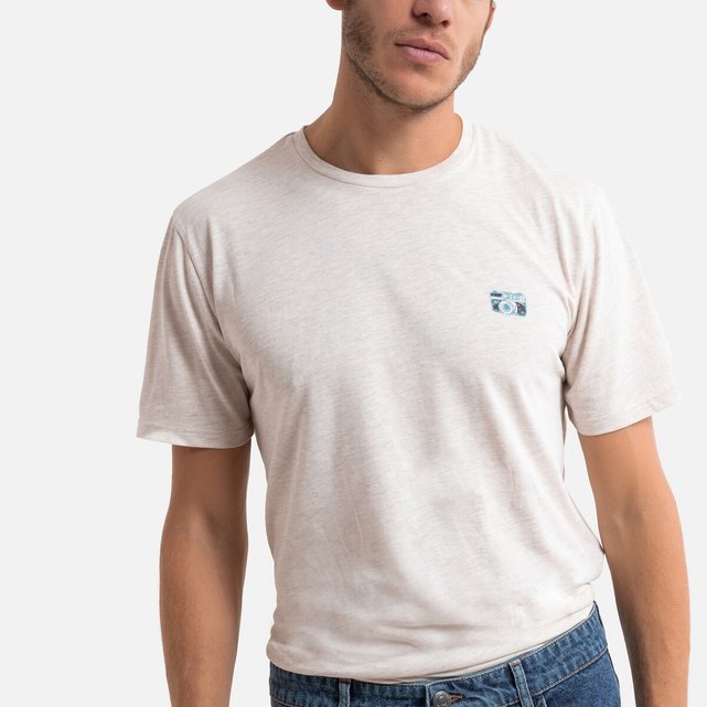 T-shirt de gola redonda, mangas curtas, motivo no peito  LA REDOUTE COLLECTIONS image 0