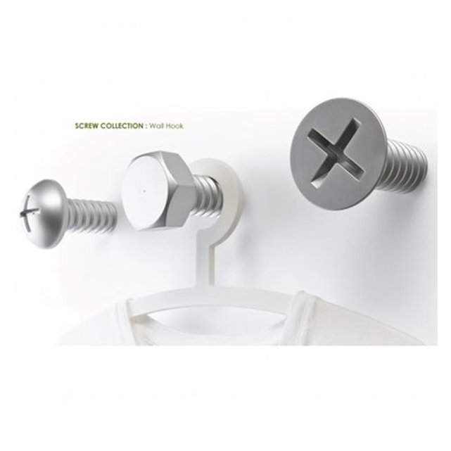 patère murale design qualy (x3) argent qualy | la redoute