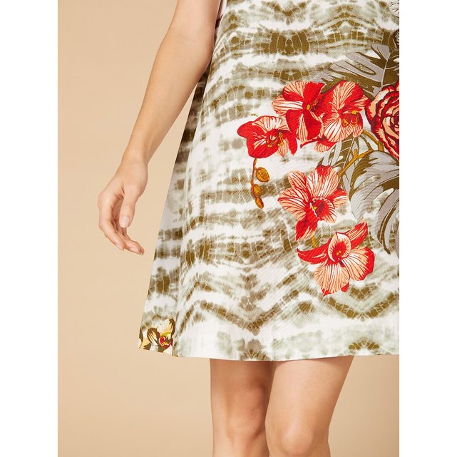 robe droite fleurie