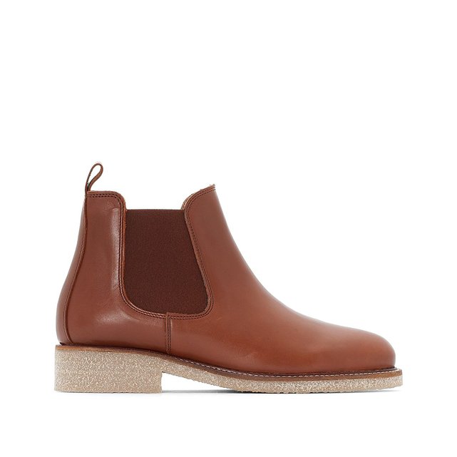 Boots crepe cognac Bensimon La Redoute Boots crepe cognac Bensimon La Redoute