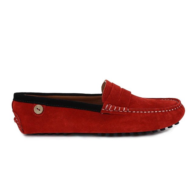 Mocassin palm suede rouge Faguo La Redoute Mocassin palm suede rouge Faguo La Redoute