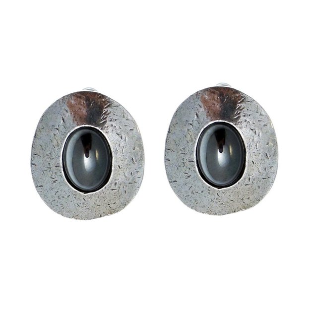 Boucles D Oreilles Clip Etretat Gris Anthracite Lili La Pie La Redoute