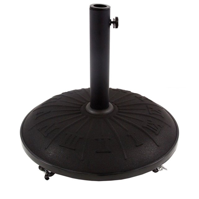 Pied de parasol cadran - béton - 25 kg noir Hesperide | La ...