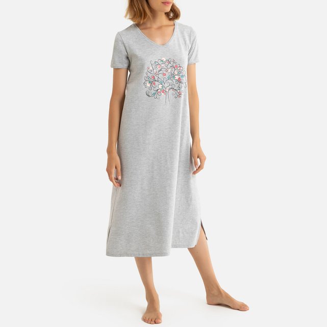 front opening cotton nightdress