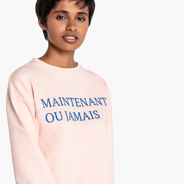 french slogan sweatshirt