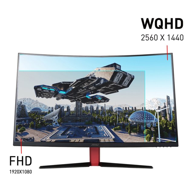 Optix Ag32cq 31 5 Qhd 1ms 144hz Curved Gaming Monitor With Amd Freesync Black Msi La Redoute