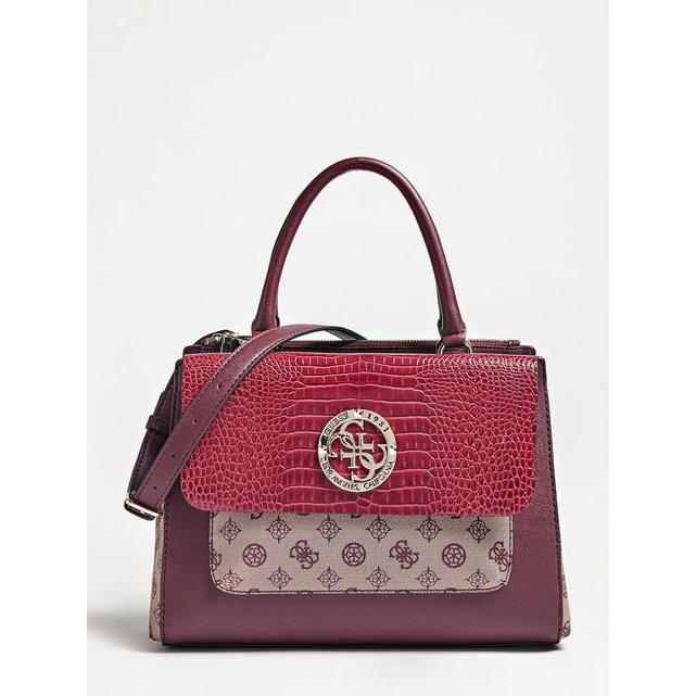 Sac à Main Magnolia Effet Croco Imprimé Logo Sac à Main Magnolia Effet Croco Imprimé Logo