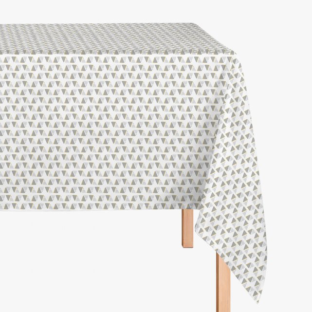 Grey and shop white tablecloth