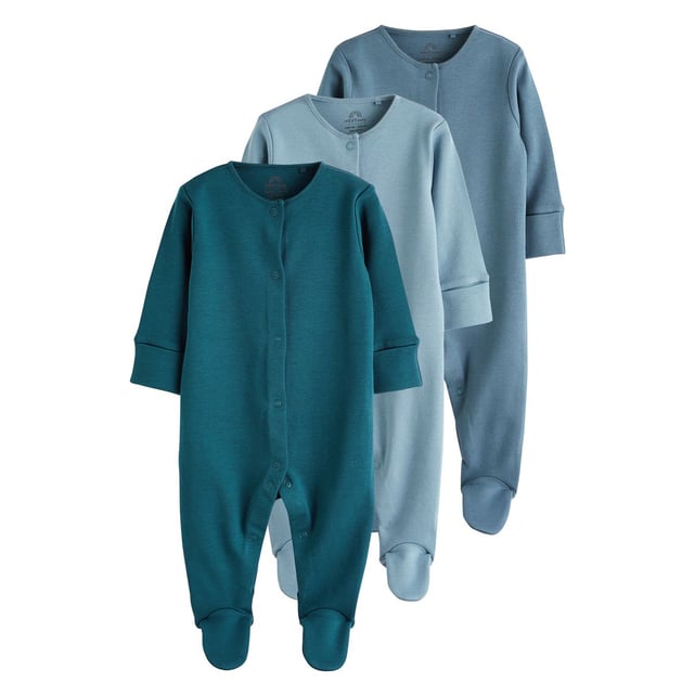 Lot De 3 Dors-bien Bébé NEXT Taille 3 Mois - Zip Double Sens, Bleu, Lavable Machine, Facile à Utiliser