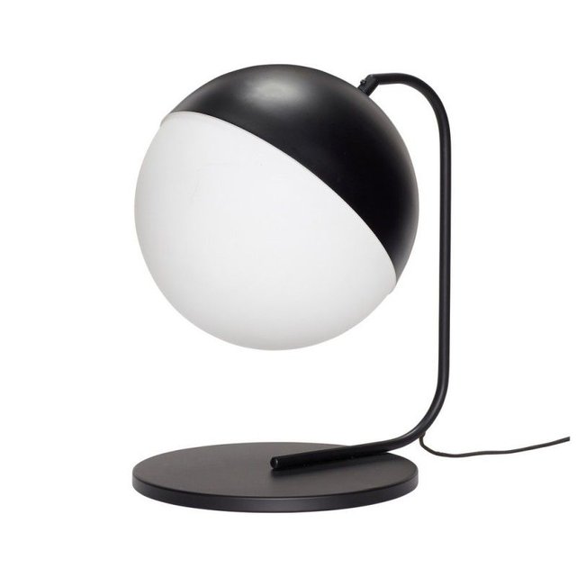 lampe à poser design boule design rétro noir hubsch | la redoute