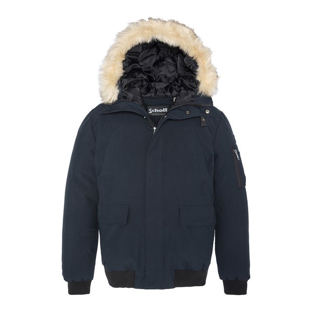 Keyburn hooded bomber jacket with zip fastening Schott | La