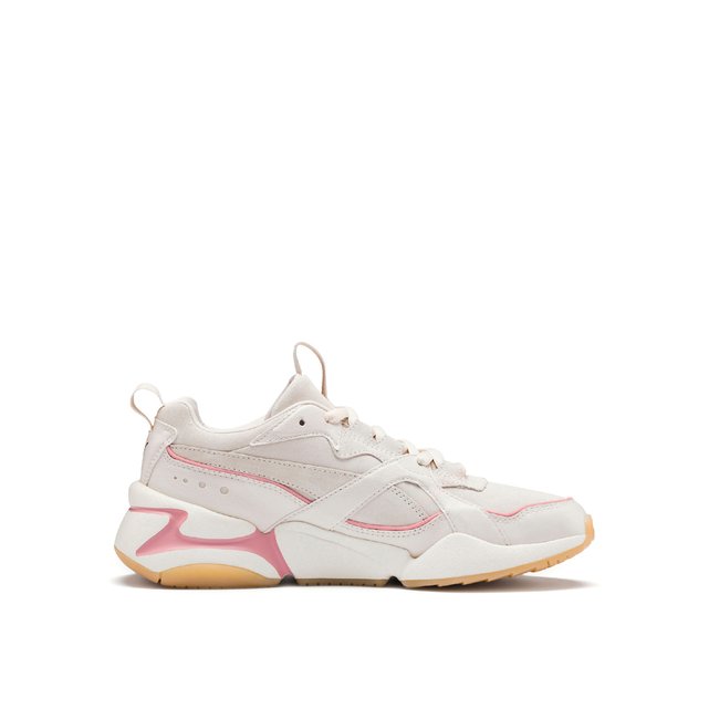 suede trainers beige / pale pink Puma 